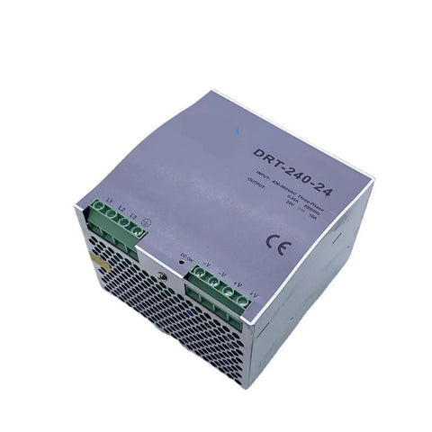 Pro Grade 24V 10A DIN Rail Power Supply 240W Industrial SMPS Transformer with Single Output Built Tough and Easy to Install on DIN Rail Low Noise Anti Interference Power Module for Automation Panels, DRT-240-24 top view