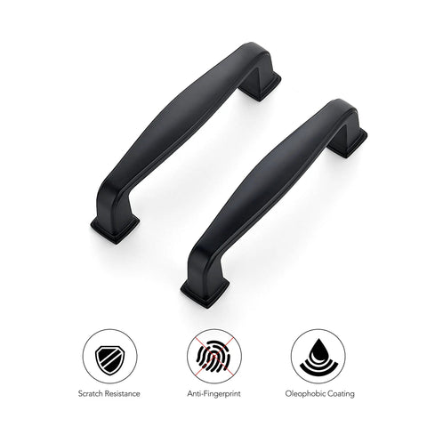 Slick 3 Inch Matte Black Cabinet Handles 10 Pack Zinc Alloy Pulls For Kitchen Cabinets And Drawers Easy Install Center To Center 3 Inch