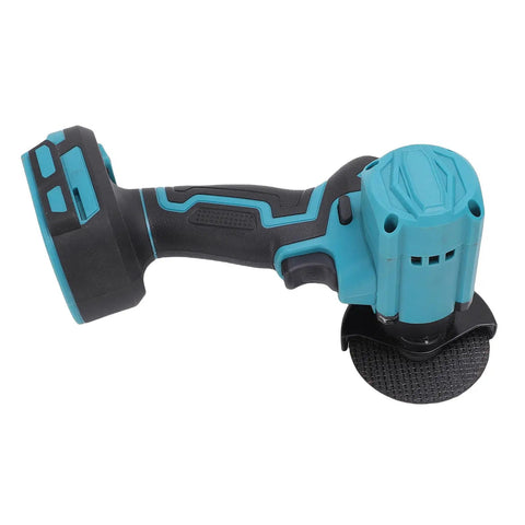 Rugged Mini Cordless Circular Saw Engineered For Badass Cuts On Wood Metal Plastic Or Stone With 19000 Rpm Power And 3 Inch Blades Built For Garage Jobs Or Weekend Diy Hustle Now, side view with blue and black design.