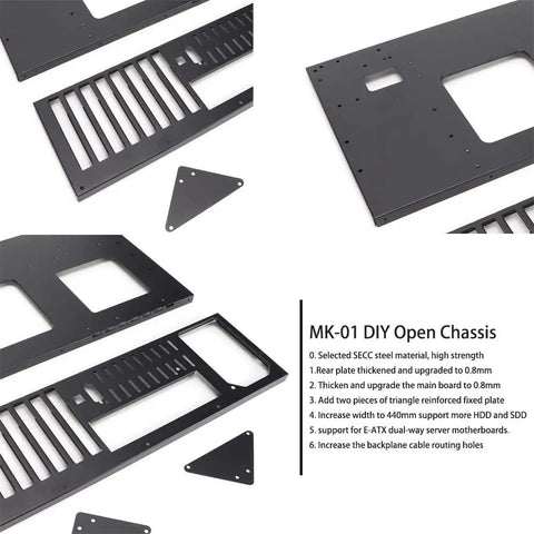 Parts of an Open Frame Gaming PC Case For ATX And ITX Motherboards DIY Friendly 305 By 245Mm Fit One SSD And One HDD Bay