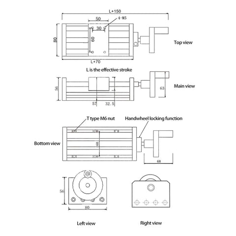 Woodworking Ball Screw Linear Guide Motion Rail Slide For CNC Machines And Engraving Tools 600mm Manual Linear Shaft Actuator Module