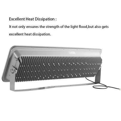 Top Shelf 10 Pack 1000W Led Flood Lights Ip65 Waterproof Outdoor Security Wall Lamps 6000K Daylight White heavy-duty fixture with heat dissipation fins.
