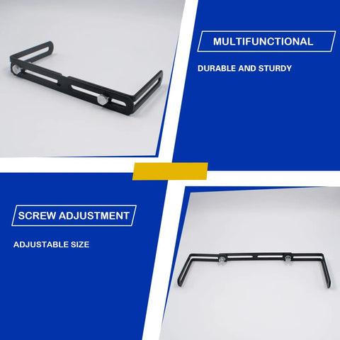 Two Sets Universal Mounting Brackets For CB Ham Radios, Transceivers And Scanners, Adjustable Width 6.3 To 10.6 Inches, Includes Screws