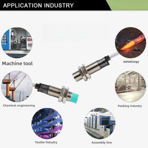 2 Pack Inductive Proximity Sensor With 4mm Sensing Range NPN Normally Open DC12 36V For Industrial Automation application uses