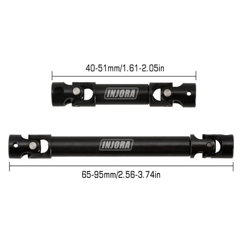 Durable CNC Hardened Steel Drive Shaft Upgrade For SCX24 Gladiator Dodge Power Wagon 1 24 RC With Black Finish And Logo Etched