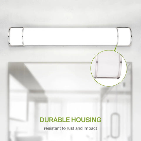Lit 36 Inch Vanity Light Fixture For Your Bathroom, Linear LED Bar With 3CCT Dimmable Lighting, Energy Star ETL Listed, nickel over mirror