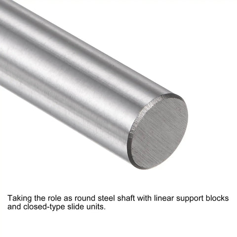Close-up of 2 Pack 10mm By 100mm Chrome Plated Case Hardened Linear Motion Rod for 3D Printers CNC Boss Level Durability