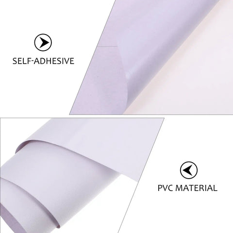 Thickened Waterproof Pvc Wallpaper Roll Peel And Stick Self Adhesive Removable Wall Stickers for Bedroom Bathroom Cabinet showing self-adhesive and PVC material.