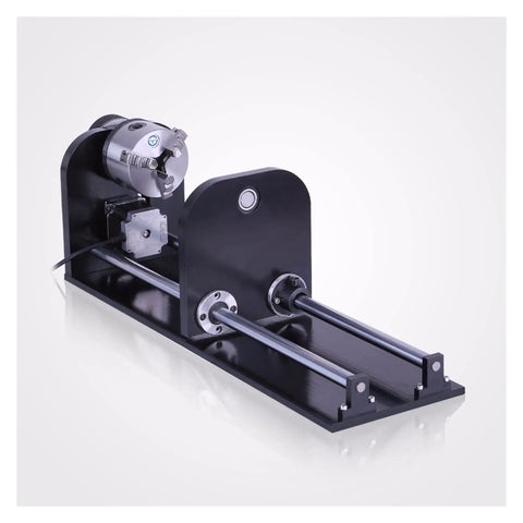 TopShelf Cnc Router Rotary Axis Attachment For Co2 Engraving Cutting Machine with 80Mm Tailstock and closed loop stepper motor.