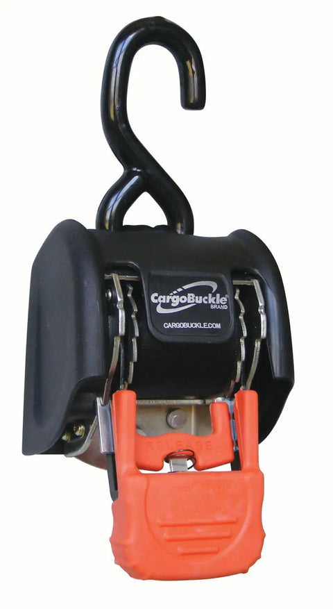 G3 Retractable Ratchet Tie-Downs 2x72 Pair Orange and Black Heavy Duty Cargo Straps Quick Release Close-up