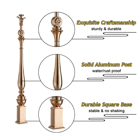 Pro Level Zero Hassle 0 To 270 Adjustable Angle Deck Banister Columns Bulk Pack heavy duty aluminum baluster with square base and durable design.