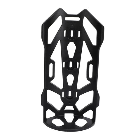 Ultra-lightweight fork mount bag holder for front fork rack, 131g, black, durable plastic, three-point fixed design for security.