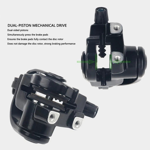 Heavy Duty Foldable Motorcycle Front Wheel Lift Scissor Stand With Secure Garage Wheel Chock For No Sweat Tire Jobs And Quick Chain Lube Compact Ride Ready Two Piece Set showing dual-piston brake calipers, black metal design.
