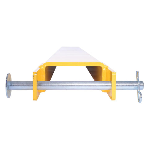 Heavy Hitter Forklift Extensions Featuring A Simple Pin Lock Design And 4000 Lb Capacity forged steel pallet extension end view.