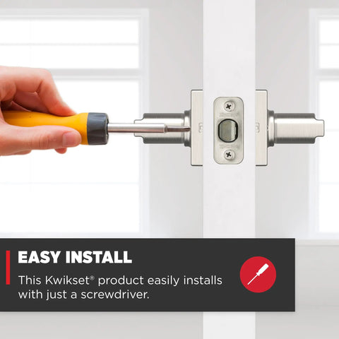 Installing Interior Passage Door Lever For Closet And Hallway Doors, Reversible Non Locking Handle In Satin Nickel Finish