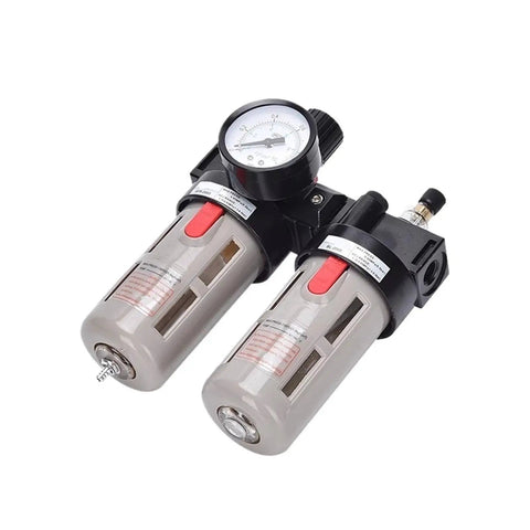 Oil Water Separator Filter Regulator FRL Combination For Air Compressors Pro Grade Heavy Duty Metal Body Durable Air Treatment Unit with gauge