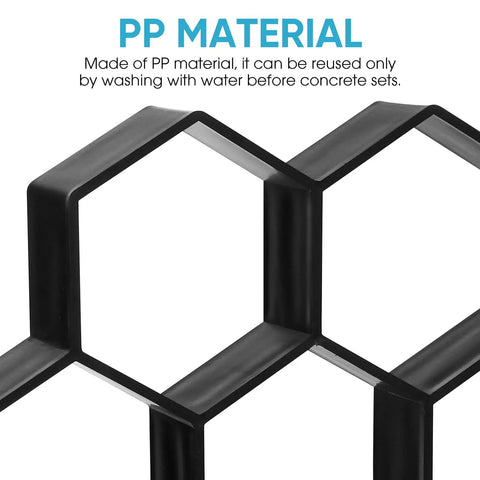 Hexagon Concrete Mold For DIY Pathway And Garden Walkway, 7.2 By 6.7 By 1.3 Inches, Reusable Stone Pavement Mold For Patio Yard And Lawn