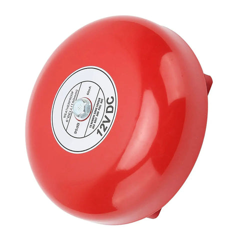 Features 120 VAC Or 12 V Compatibility While Delivering Kickin Security Audible Alerts Through Badass Stainless Steel Internal Strike Electric Bell With Pure Copper Core Durability, red electric bell, 6 inches, weatherproof design.