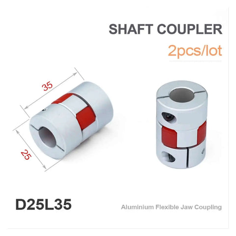 Rock Solid Spider Jaw Couplings For 3D Printers And CNC Kits With Aluminum Design To Connect Stepper Motors Super Durable Flexible Shaft Adapter In Sizes Like 5mm 6mm 10mm 12mm Easy Upgrade For Your Build Needs Today. aluminium flexible jaw shaft coupler D25L35 2pcs for 3D printers and CNC