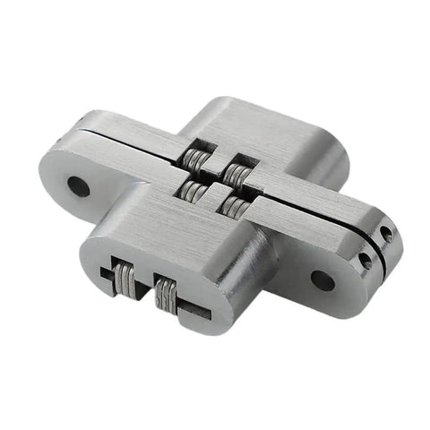Two Pack Hardcore Hidden Door Hinges Crafted From Top Shelf Rust Resistant Stainless Steel Grade 304 for durable indoor use.