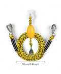 Marine Tow Line With Pulley Shock Absorb Bungee Dock Line For Boats And Water Sports Enthusiasts, yellow and black rope