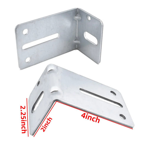 Four Pack Heavy Duty Garage Door Track Jamb Brackets Made From 12 Gauge Galvanized Steel For Ultimate Reinforcement, side view