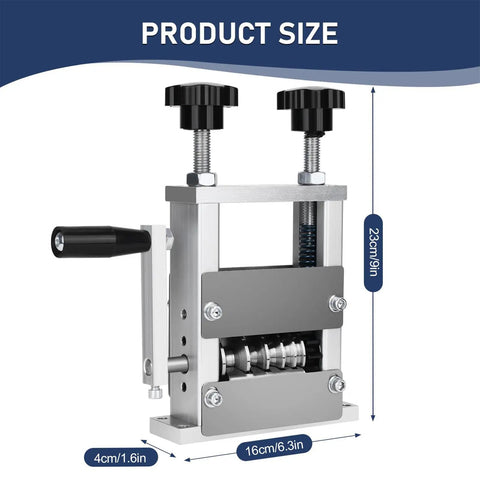 Precision Wire Stripper Machine With Drill Attachment And Manual Crank Options For Electrical Work Durable Alloy Steel Construction close-up showing dimensions.