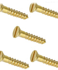 12 By 4 Inch Solid Brass Flat Head Slotted Wood Screw Kit Pack Of 500 Fasteners For Cabinets Furniture Decking Outdoor Projects