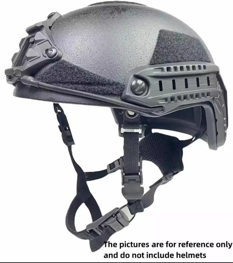 Replacement Side Accessory Rails for Ballistic and FAST Style High Cut Helmets in Foliage Green attached to a helmet