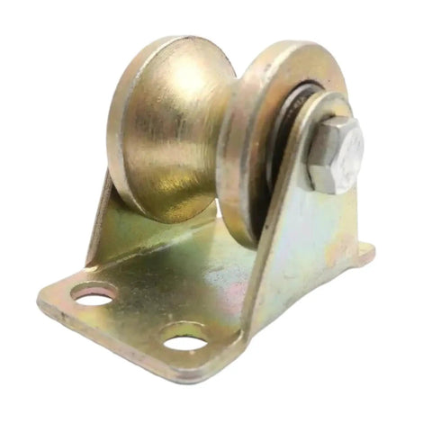 Heavy Duty V Groove Wheel For Sliding Gate Casters Rolls Sweet Smooth With Rock Hard Steel Bearing, metal wheel with brackets.