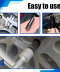 Four-step process using 7 Spline Lug Nut Socket Wheel Lock Key Replacement For Aftermarket Lug Nuts, close-up view