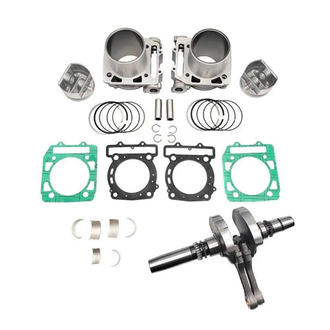 Drop Dead Reliable Built Damn Tough Heavy Duty Front And Rear Cylinder Kit With Crankshaft Plain Bearing Set For Haisen 800Cc ATV with pistons and gaskets.