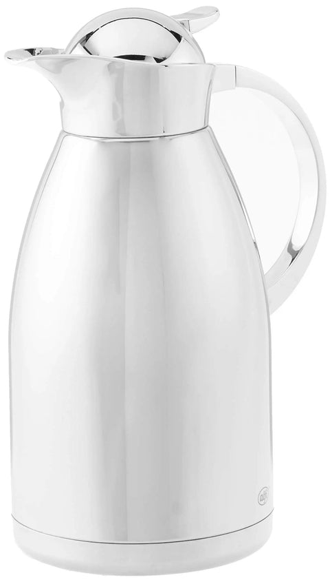 2 Liter Vacuum Insulated Carafe for Hot or Cold Drinks Double Walled Stainless Steel with Chrome Spout and Ergonomic Handle