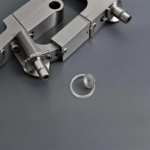 8 Pieces Silver Metal Ring Pulls Cabinet Hardware Set for Kitchen Dresser and Cupboard Doors Round Drawer Knobs Zinc Alloy