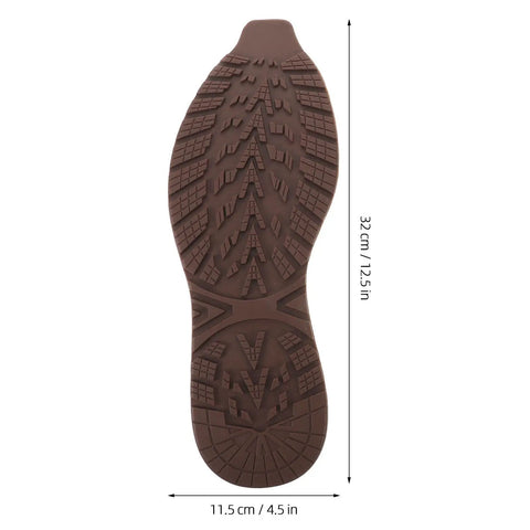 2 Pack Heavy Duty Rubber Sole Replacement Patches For Work Boots And Casual Sneakers Straightforward Home Do It Yourself Swap No Specialty Gear Needed To Fix Up Worn Out Kicks, dark brown rubber sole patch 32 cm x 11.5 cm.