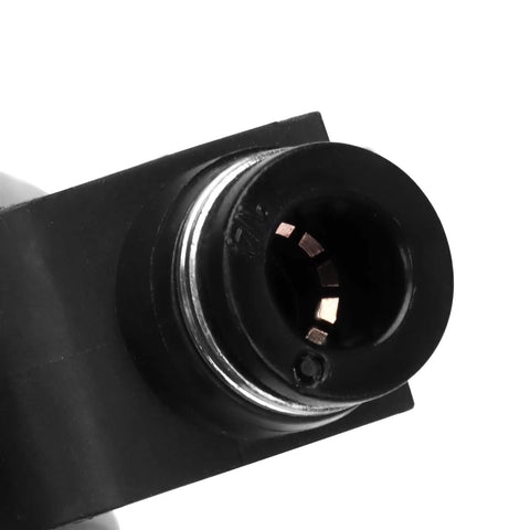 Close-up of 1/4 Inch Straight Plug Quick Connect Air Flow Control Valve For Rock Solid Pneumatic Speed Regulation And No Sweat Diy Shop Builds Or Machine Upgrades.
