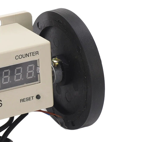 Close-up of the digital counter on the Mingzhe Precision Machined Measuring Wheel, Digital Distance Measurement.