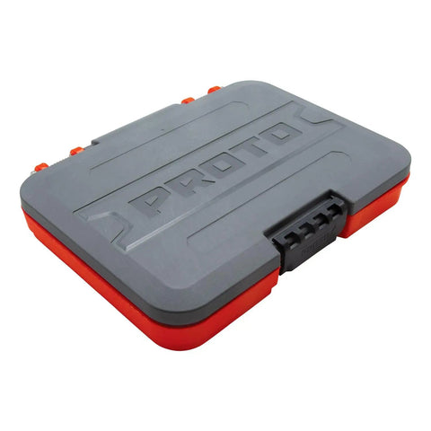 Gray and red case for 3/8 And 1/2 Inch Drive Hex Bit Set, 10-Piece Metric Allen Hex Bits Range 4mm Through 17mm, alloy steel construction
