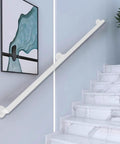 Upgraded Adjustable Iron Railing Kit For Serious Home Security Slick Design With No Sweat Installation on a staircase.