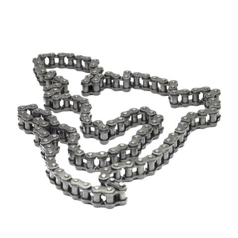 Must-Have 04C Roller Chain For Industrial Gear Transmission With 6.35mm Pitch And Precision Links, showcasing heat-treated alloy steel.
