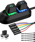 External Desktop PC Power Button Switch Extension For Easy Access On Off Reset, HDD LED Indicator, black plastic, with cable and connectors