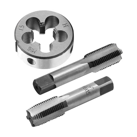 M16x1.5 Metric Tap And Die Set Right Hand Thread, Heavy Duty HSS, including tap and die, heat treated for durability