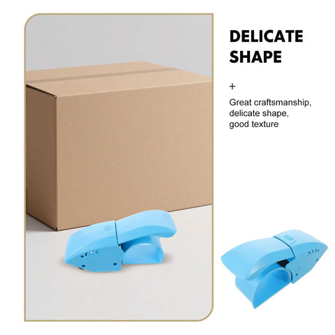 Ergonomic Packing Tape Dispenser And Cutter For Quick Box Sealing With Smooth Glide And Broad Tape Compatibility, Fatigue Free Use, And Precise Cut Pro Grade Tape Gun For Warehouse, Shipping, Moving And Office Tasks, blue plastic, 19cm