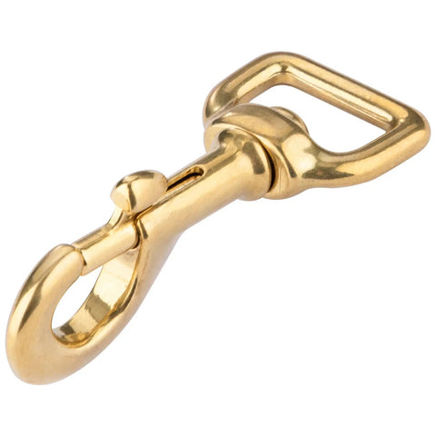 Solid Brass Swivel Bolt Snap Hooks Three Eighths Inch Opening Three And One Eighth Inch Length Seven Eighths Inch Eye Heavy Duty Clip