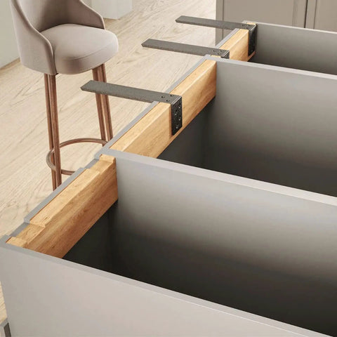 Beefy Heavy Duty Countertop Support Brackets Pack Of 2 For Granite Quartz Wood Laminate Countertops installed on wooden frame
