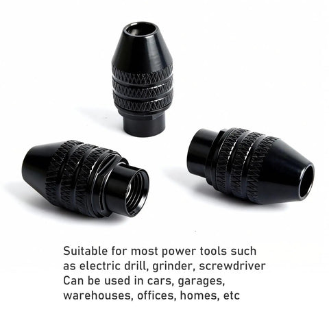 Tough As Nails 10 Pack Keyless Rotary Tool Chuck with black carbon steel build, suitable for electric drills and grinders.