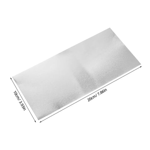 Six-Piece Bendable Aluminum Sheets For Crafting And DIY Projects, Maker-Friendly Thin Metal Blanks, 7.87 x 3.94 Inches, angled view