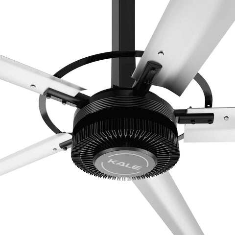 Heavy Duty 16Ft Hvls Industrial Ceiling Fan With 208 240V Three Phase featuring sleek blades and a powerful motor for effective airflow.
