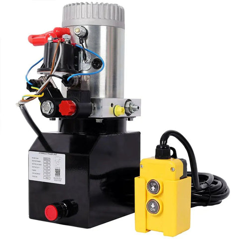 Top Tier Yaton 12V DC Double Acting Hydraulic Power Unit With 3 Quart Steel Reservoir And 3HP Pump with control panel.