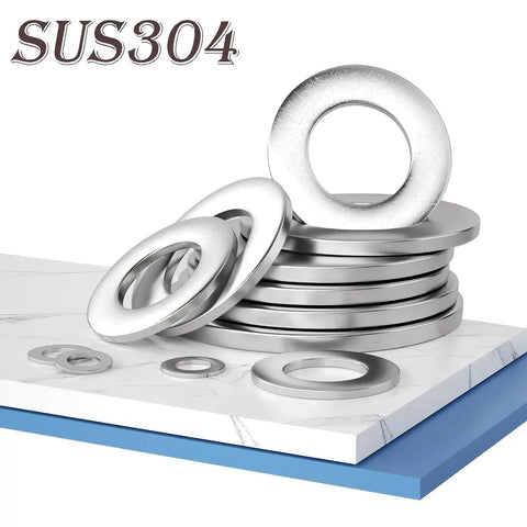 Flat Washers Set 20 Pieces Made From 304 Stainless Steel 18 8 Rust Resistant Hardware For Bolts